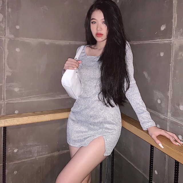 [ Haru boutique] Đầm body tay dài