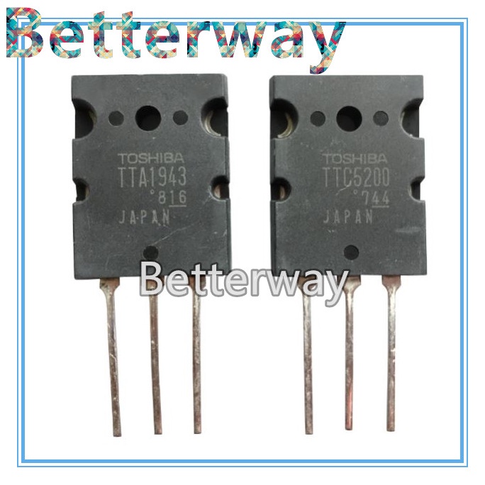 10 Cái = 5 Cặp 5 Chiếc TTA1943 2SA1943 A1943 + 5 Chiếc TTC5200 C5200 2SC5200 TO-3PL Silicon PNP NPN 
