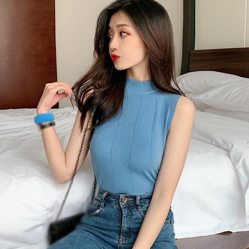 Áo Sát Nách Dệt Kim Thiết Kế Màu Trơn Thanh Lịch