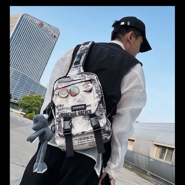 Túi Đeo Chéo Ngực Cỡ Lớn Phong Cách Đường Phố Nhật Bản Cá Tính Cho Nam