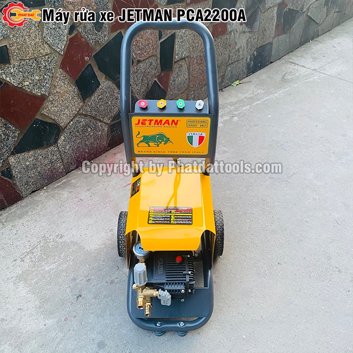 Máy xịt rửa công nghiệp JETMAN PCA2200A - Bảo hành 12 tháng - Máy rửa xe công nghiệp - Công suất 2200W - Đầy đủ phụ kiện