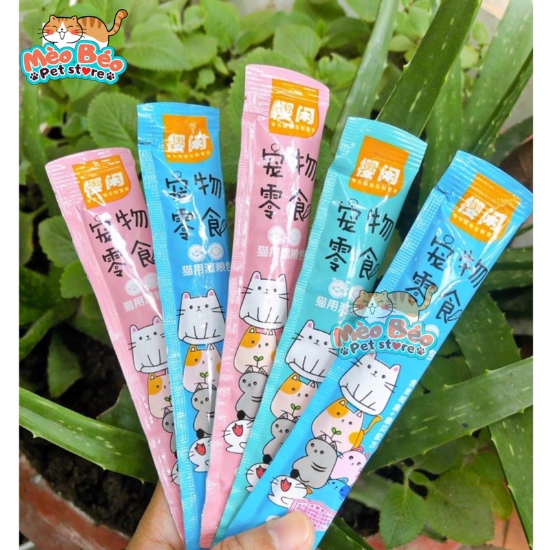 Súp thưởng cho mèo SHIZUKA , CATFOOD thanh 15g - vị cá ngừ, gà, cá tuyết