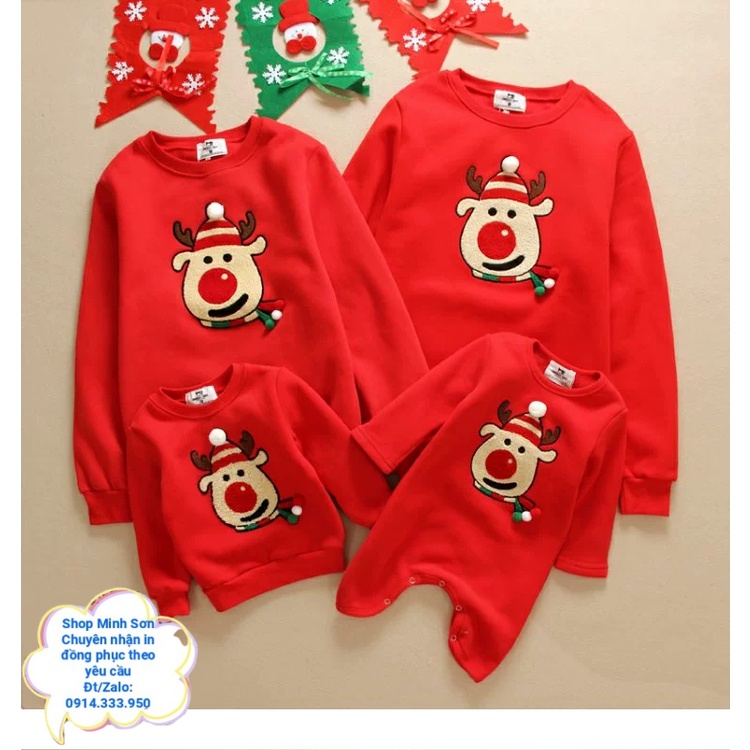 🦌🌲🦌VIDEO ÁO NỈ GIA ĐÌNH TUẦN LỘC SIÊU ĐẸP , ÁO NỈ ĐÔI SWEATER LOẠI 1 ĐỦ MÀU ĐỦ SIZE