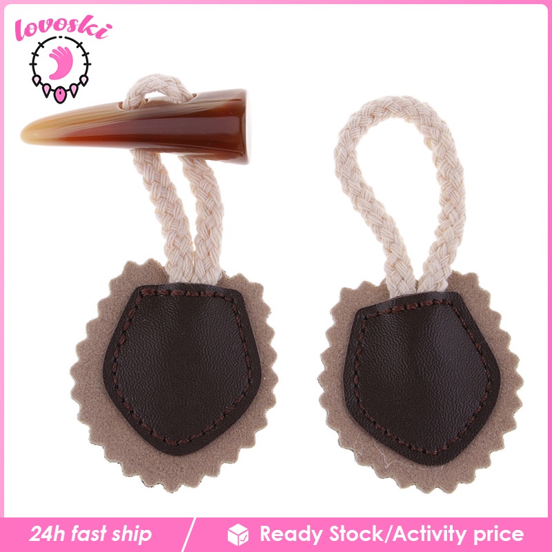 1 Cặp Nút Áo Khoác Da / Kaki Độc Đáo DIY