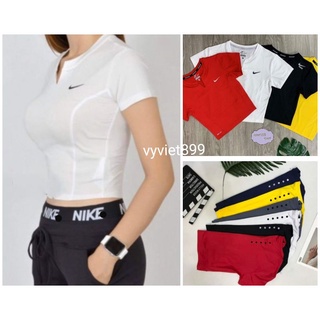 Áo croptop tập gym yoga nữ V