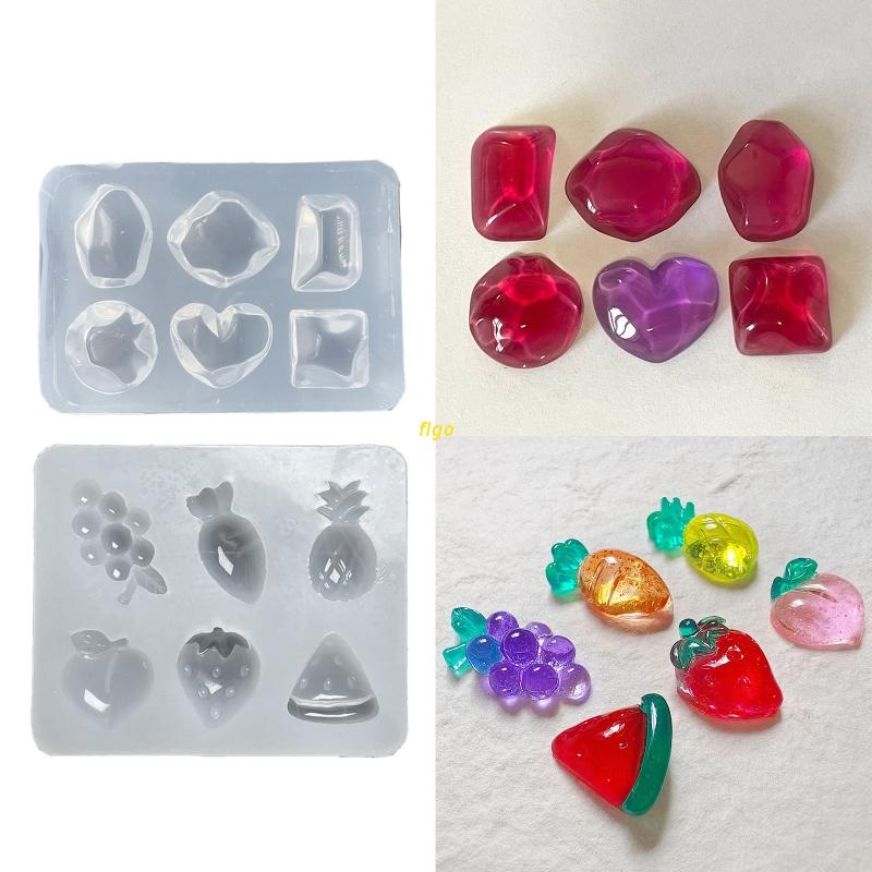 Set 2 Khuôn Silicone Làm Mặt Trang Sức Nghệ Thuật