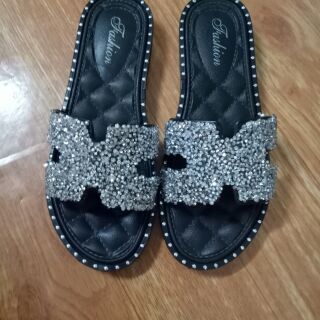 Dép chữ H đính đá