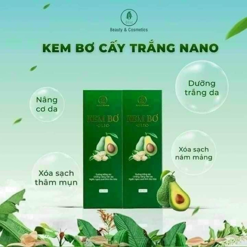 KEM BƠ CẤY TRẮNG NANO OLIC