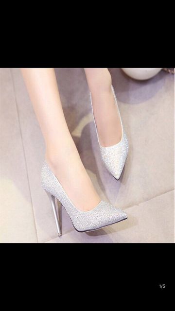 Giầy  cao got nhũ