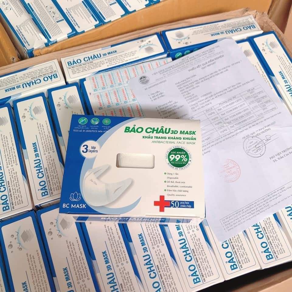 Khẩu Trang 3D Mask Bảo Châu (50 cái/hộp)- Công Nghệ từ Nhật Bản