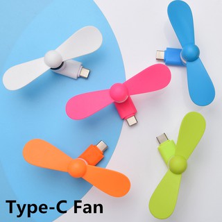 Quạt mini cổng Type-C dễ thương gắn điện thoại