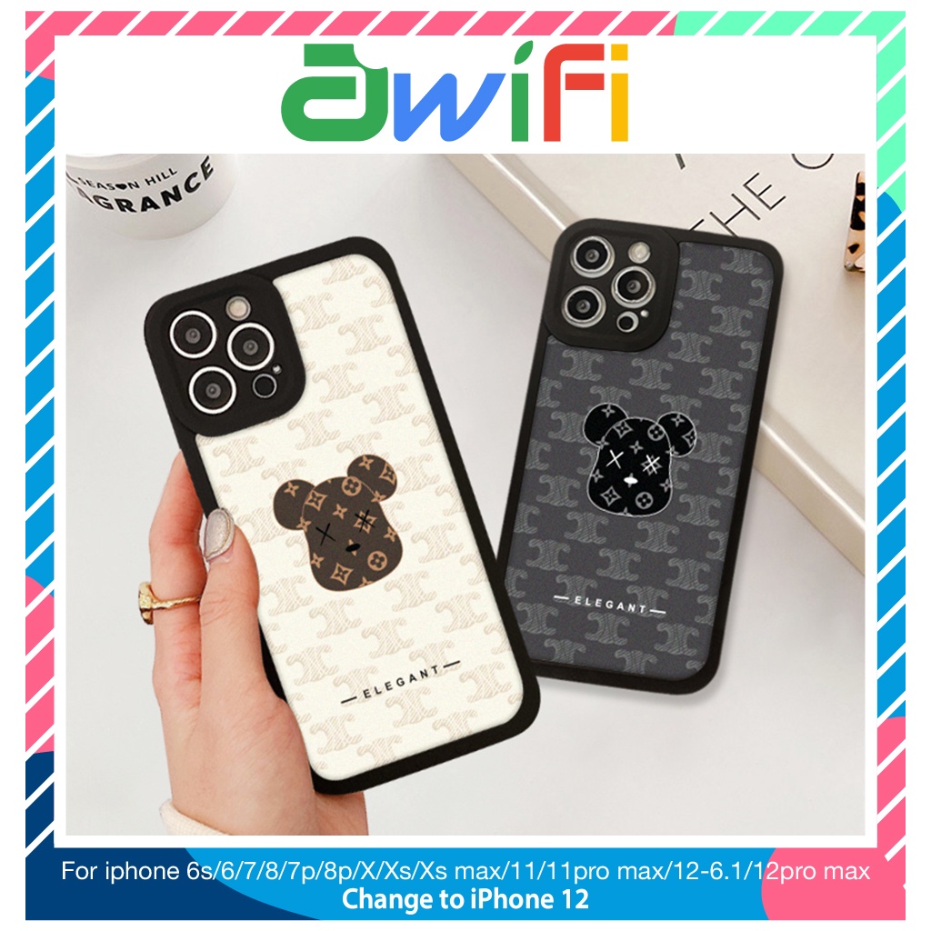 Ốp lưng iphone cạnh vuông lỗ camera kaw elegent 6/6splus/7/7plus/8/8plus/x/xr/xs/11/12/13/pro/max/plus/promax-Awifi B5-1