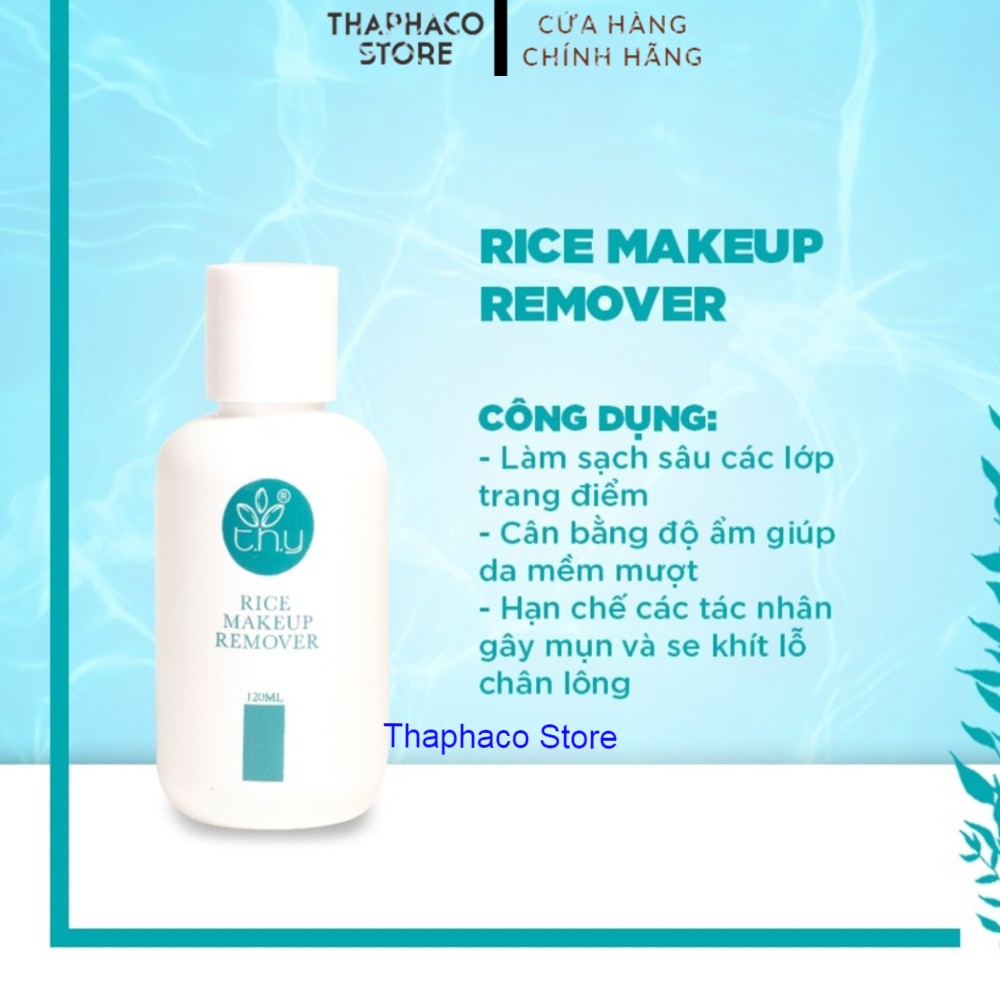 Rice Makeup Remover 120ml - Nước Tẩy Trang Tinh Chất Gạo Anthy Organic