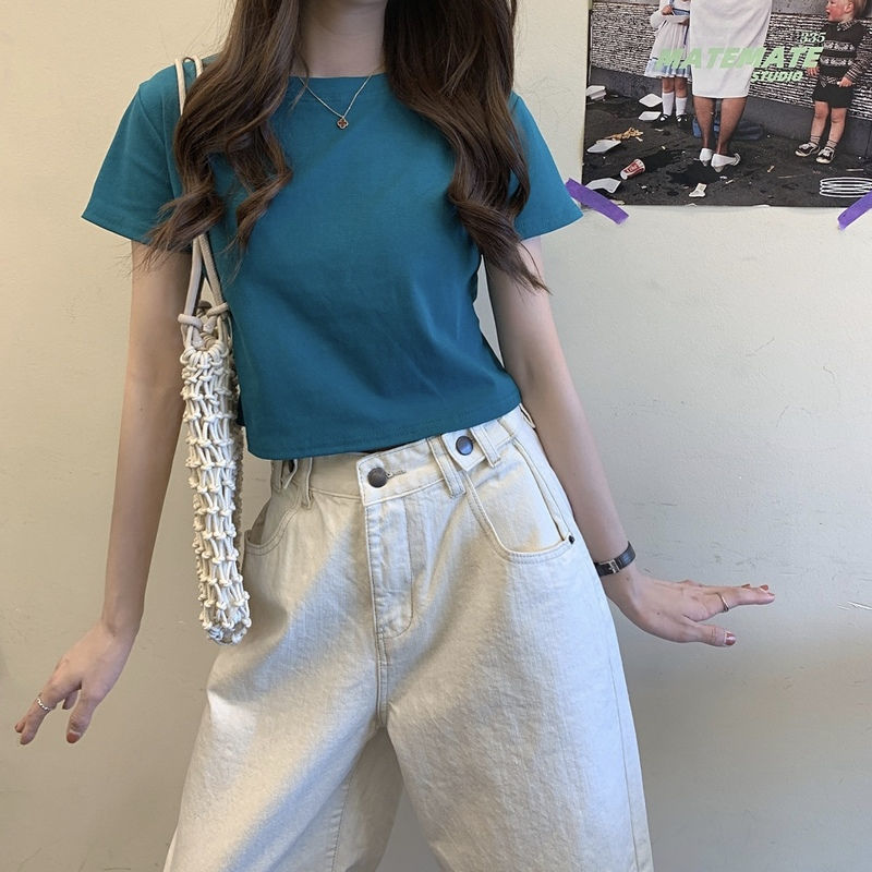 Short Sleeve Cotton T-shirt Trendy Simple Design