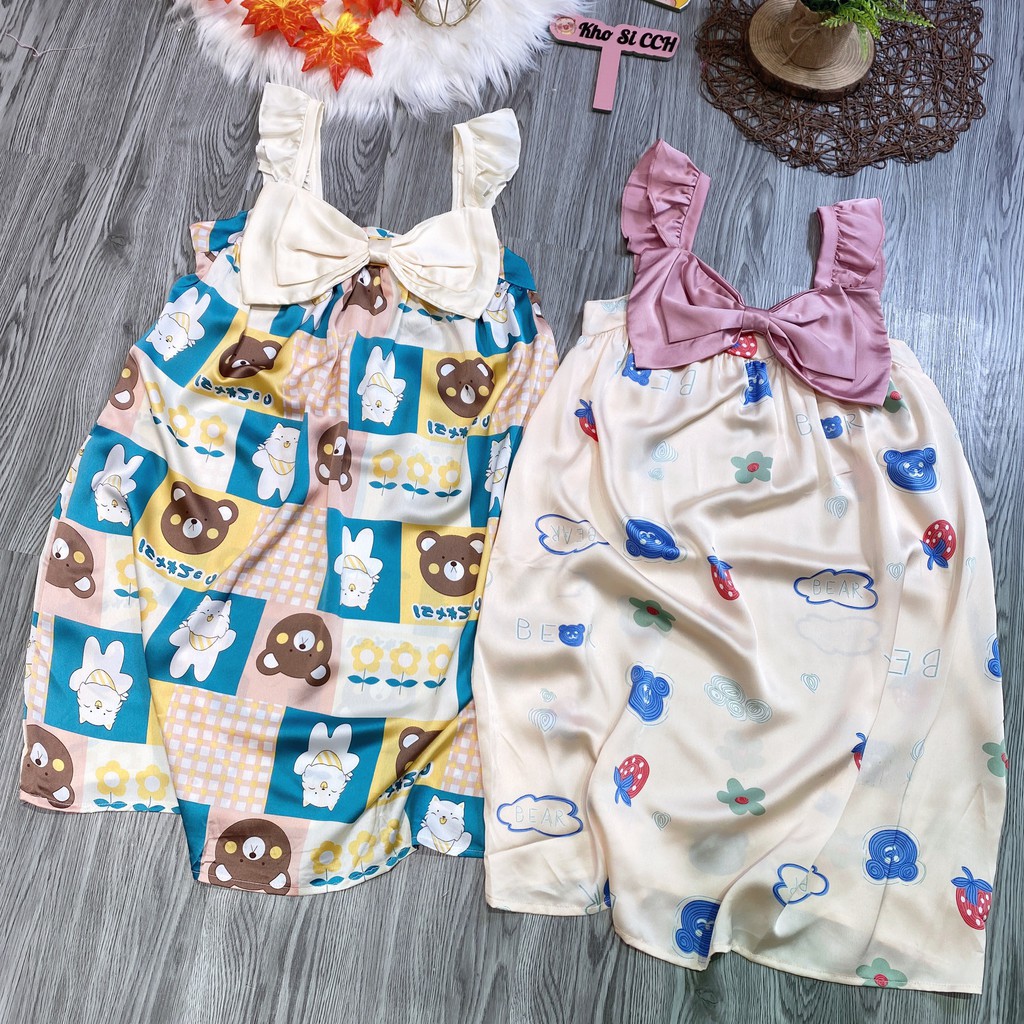 Đầm 2 dây satin, lụa thái 40-58kg | BigBuy360 - bigbuy360.vn