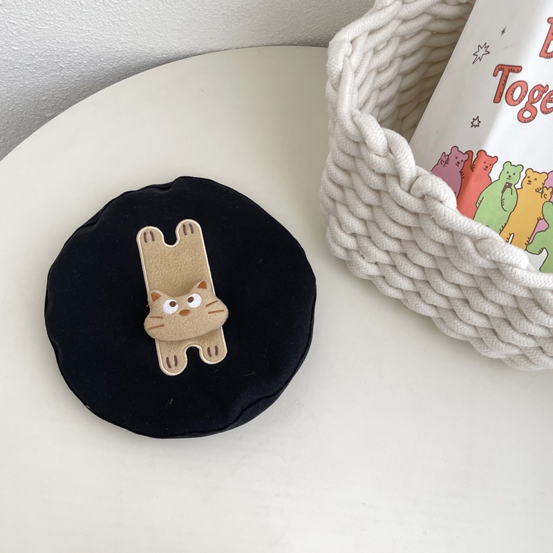 Mũ Beret Thêu Chữ / Mèo 3D Dễ Thương Phong Cách Hàn Quốc Cho Bé Trai