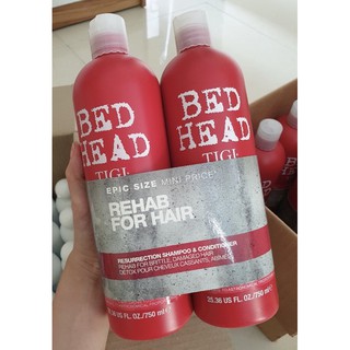 Cặp gội xả Tigi Bed Head 750ml (hàng nội địa Đức có bill)