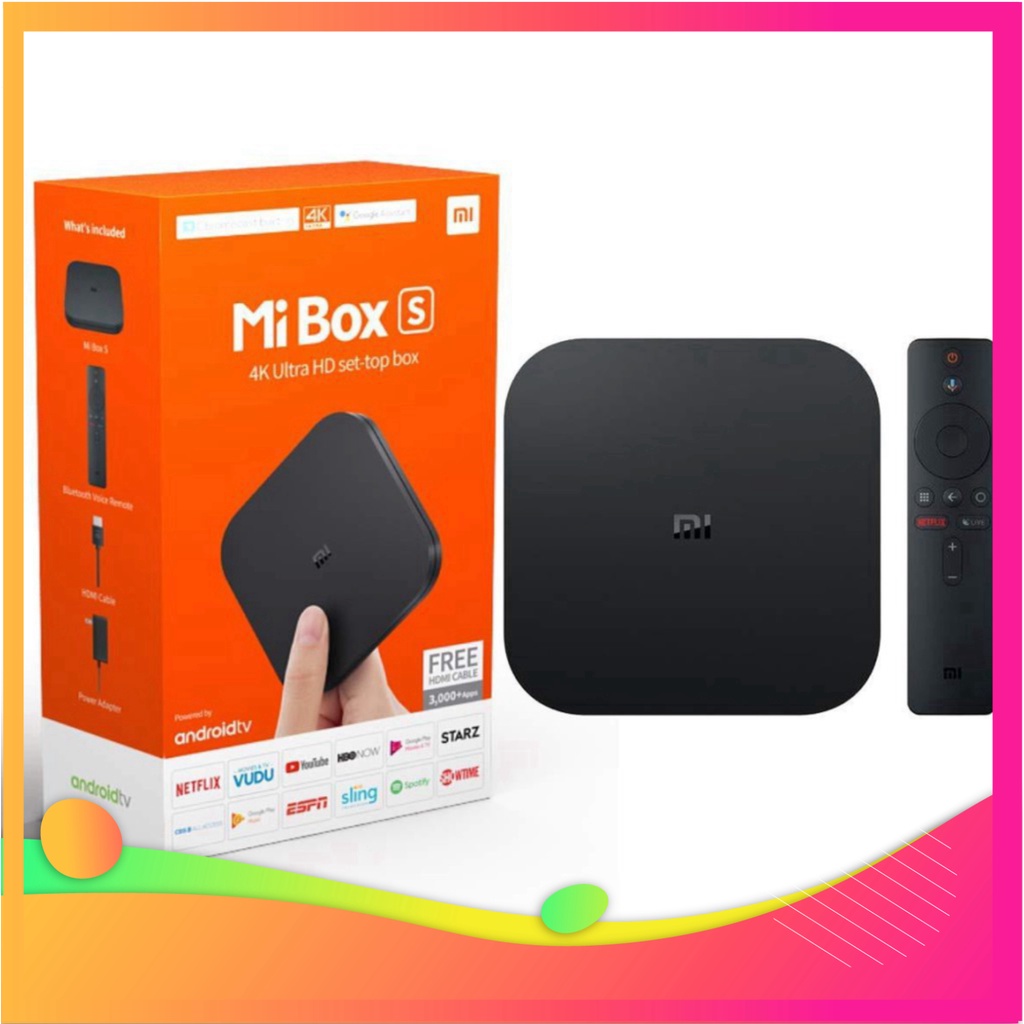 XẢ KHO Tivi Box Xiaomi Mi box S 4K SX 2020 Bản Quốc Tế Tiếng Việt Tìm Kiếm Giọng Nói XẢ KHO