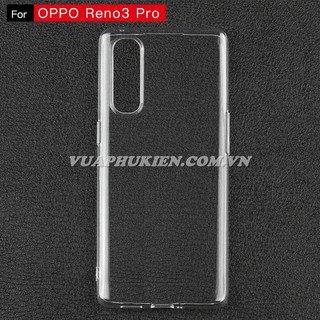 Ốp lưng cho Oppo Reno3 Pro, Reno3, Reno2 F, Reno2 Z, Reno2, Reno, Silicone dẻo trong suốt loại A+ siêu mỏng 0.5 mm