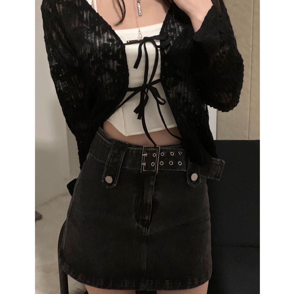 Áo Cardigan Nữ Tay Dài Cổ Thắt Nơ Xinh Xắn Thời Trang