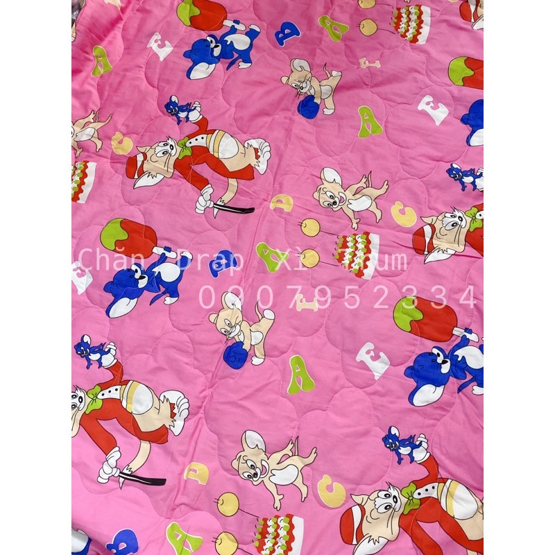 CHĂN MỀN COTTON CHẦN GÒN THOÁNG MÁT CHO BÉ size 110x150cm <chat chọn mẫu>