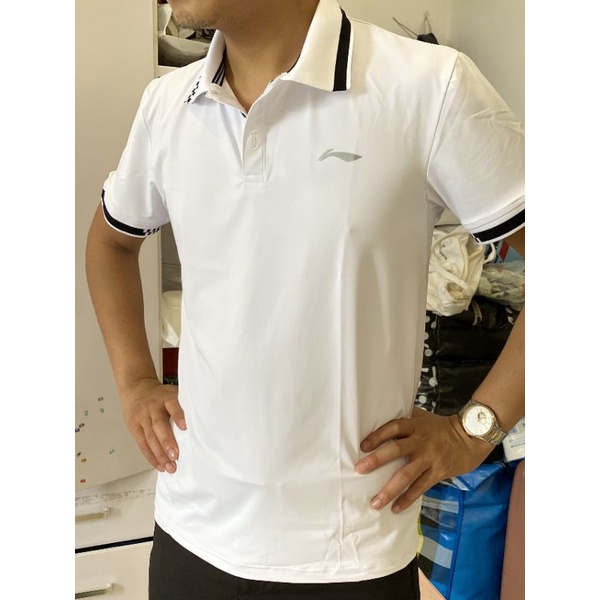 Áo caro polo lining 2 màu trắng đen