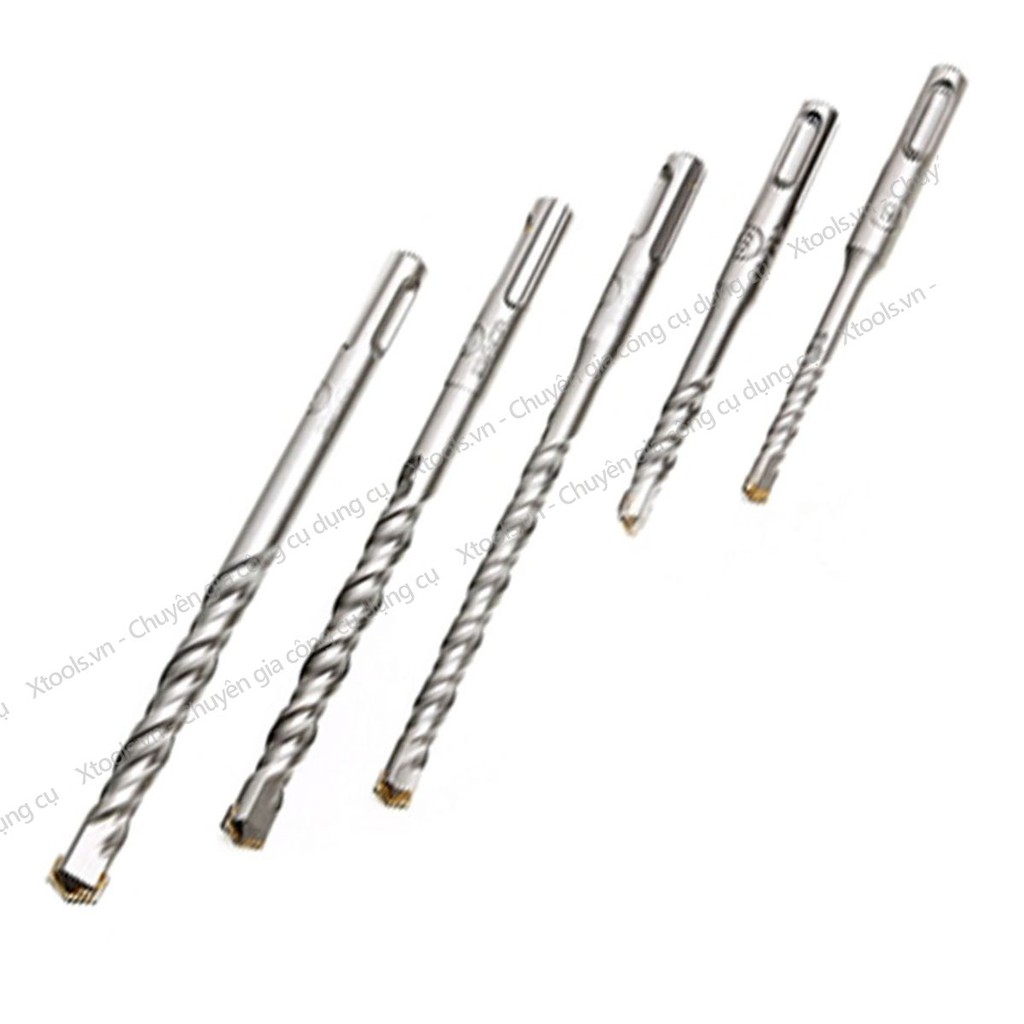 Bộ mũi khoan bê tông đuôi gài 5 chi tiết INGCO AKD2052 6-12mm hợp kim siêu cứng, mũi khoan tường, gạch đá đa chức năng.