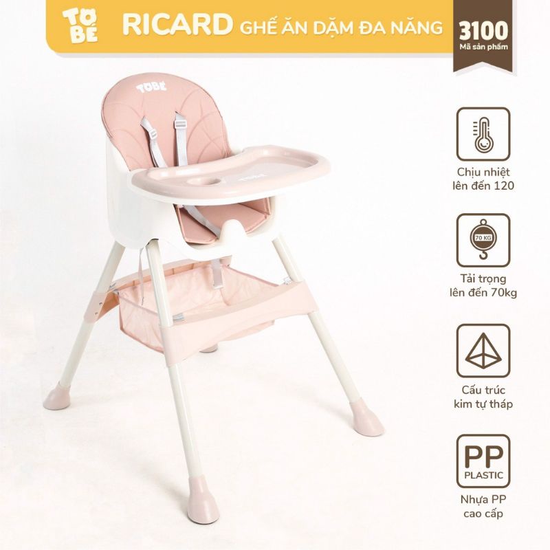 GHẾ CHO BÉ TẬP ĂN RẶM RICARD TOBE HÀNG CAO CẤP CHÍNH HÃNG