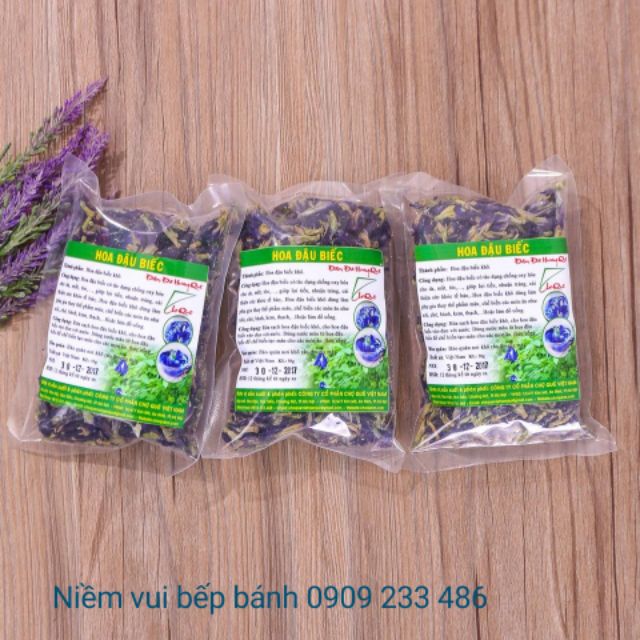 Hoa đậu biếc khô 50g - hoa tạo màu xanh dương