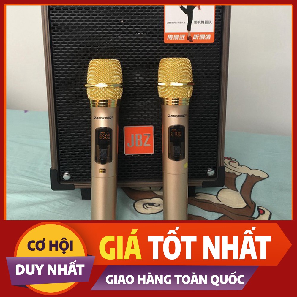 Bộ 2 Cái Micro Không Dây Cao Cấp Zansong S28 Cho Amly, Loa Kéo Bluetooth