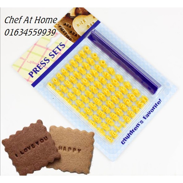 Bộ nhấn chữ bánh quy/cookie