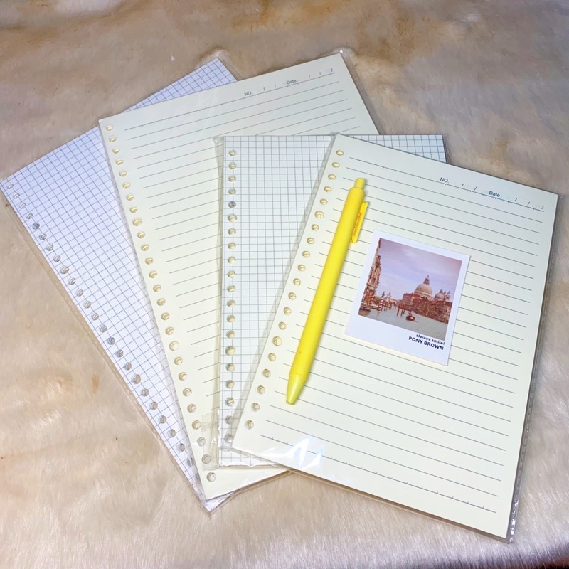 Ruột sổ còng refill size giấy B5 A5 làm sổ Planner Bullet Journal