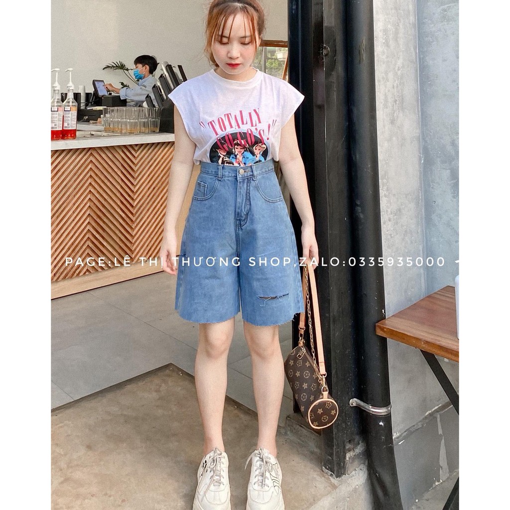 QUẦN NGỐ JEANS ỐNG RỘNG RÁCH PT