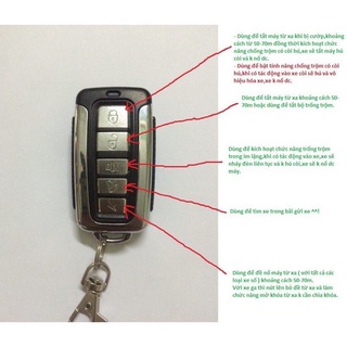Bộ khóa chống trộm xe máy 2 remote 5 nút ( bảo hành 6 tháng)