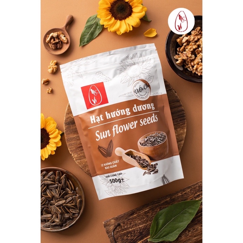 Hạt hướng dương mỹ vị tẩm vị óc chó, caramen, táo đỏ, dừa. gói 450gr