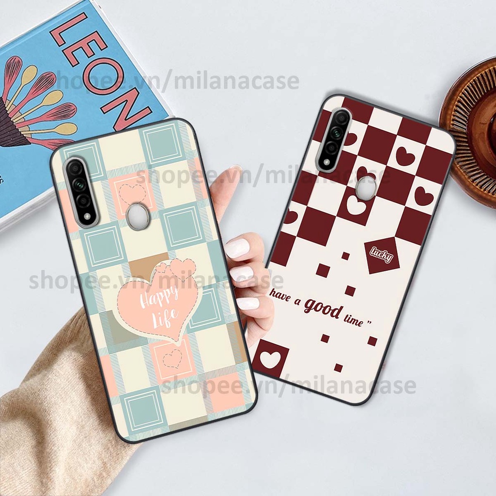 Ốp Oppo A31 caro họa tiết nhiều màu sắc siêu đẹp thời trang cá tính
