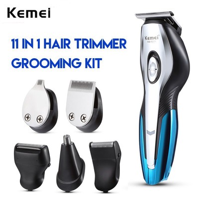 Máy Cạo Râu Kemei KM-5031 Hỗ Trợ Cắt Tóc Tỉa Lông Mũi Tạo Kiểu 11 Trong 1 Tiện Dụng