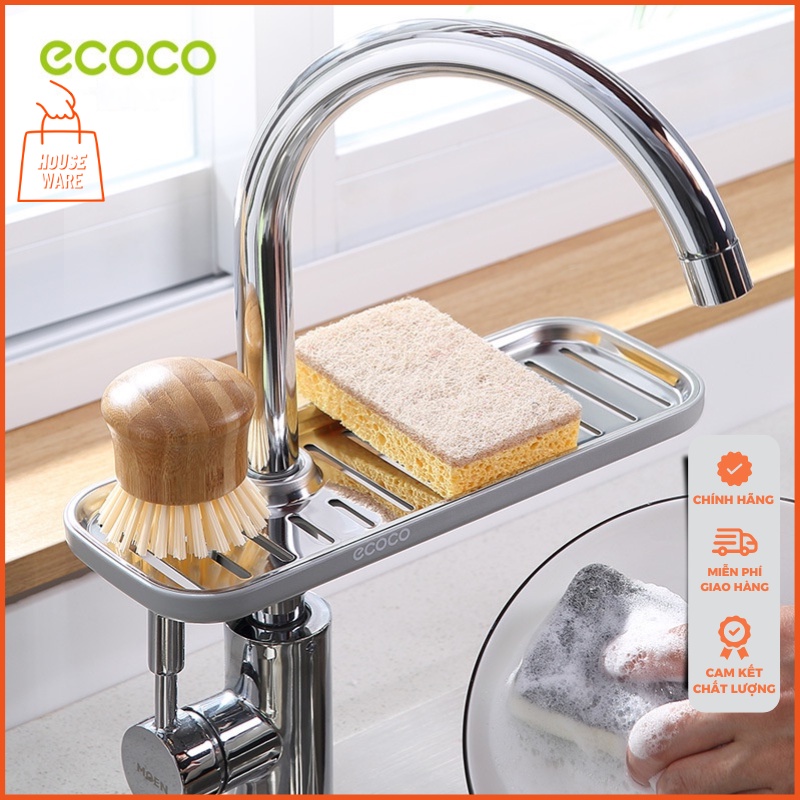 Giá đỡ xà phòng gắn vòi nước ECOCO chính hãng, giá đỡ đựng xà phòng tiện lợi E1913