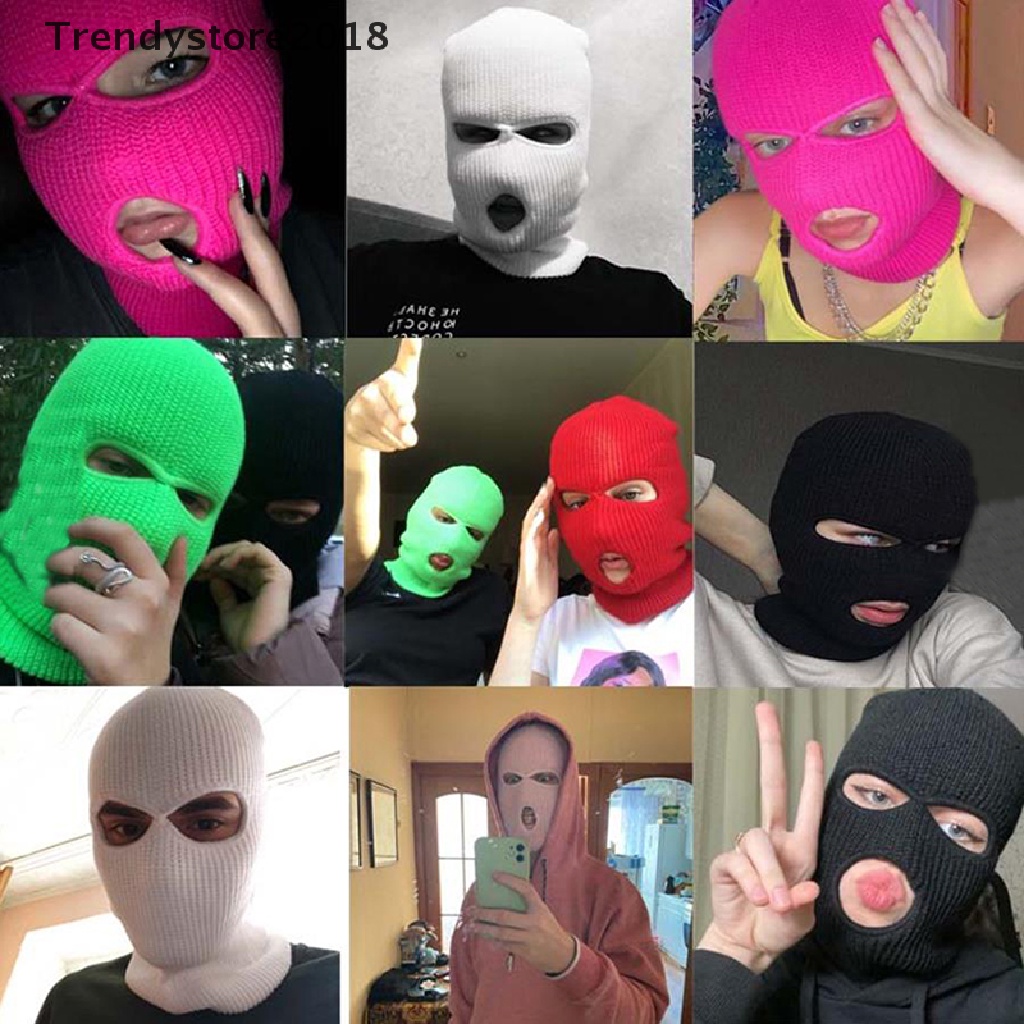 Mũ beanie kèm khẩu trang 3 lỗ giữ ấm mùa đông thời trang 2018