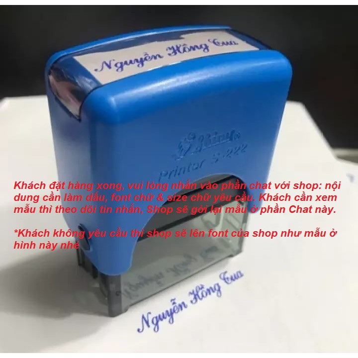Khắc dấu tên 1 đến 2 dòng Shiny S-222 14x38mm - Mẫu mới - Giá tốt
