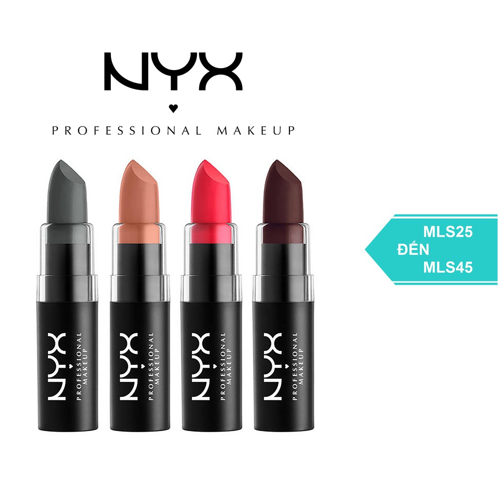 Son lì NYX Professional Makeup Matte Lipstick (MLS25 đến MLS45)