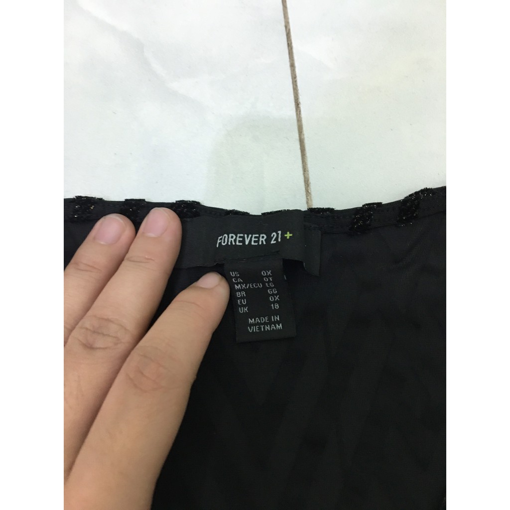 Bodysuit F21+ Tay Dài Cổ Tim Đen Kim Tuyến Bigsize | BigBuy360 - bigbuy360.vn
