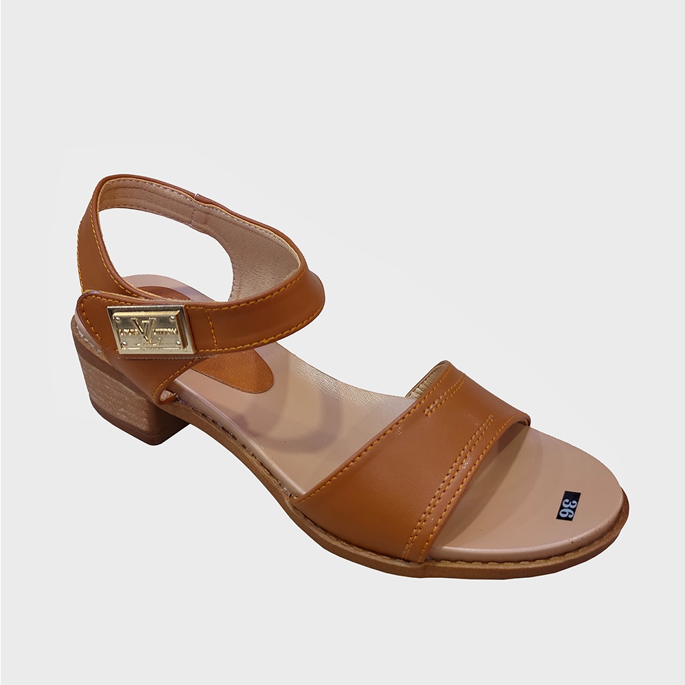 Giày Sandal nữ cao gót 4,5cm TiTi ĐÔ thời trang da bò thật cao cấp DNU2092a