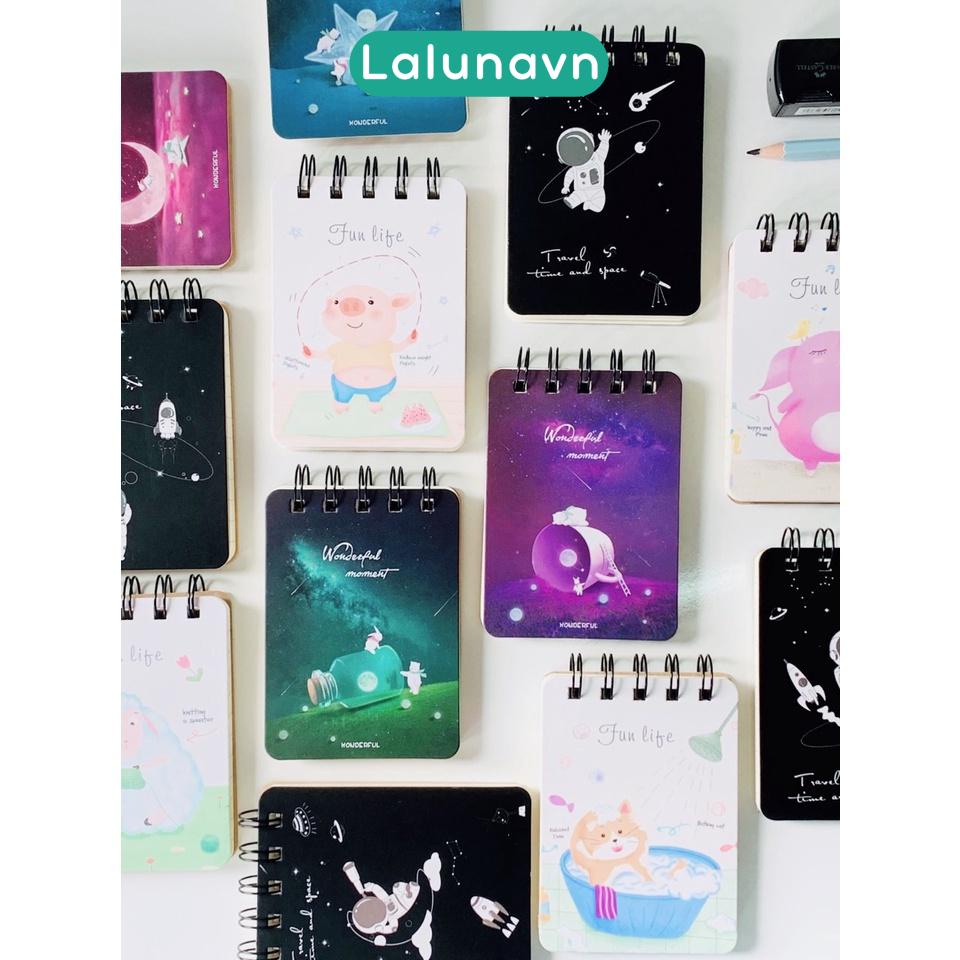 Set 4 sổ tay mini lò xo hình cute dễ thương (8x10,5cm) - B107