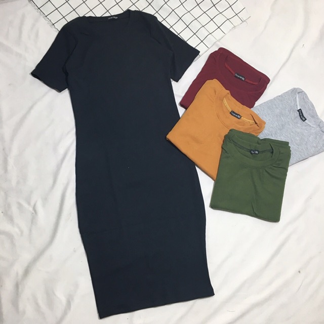 Váy body len tăm cộc tay
