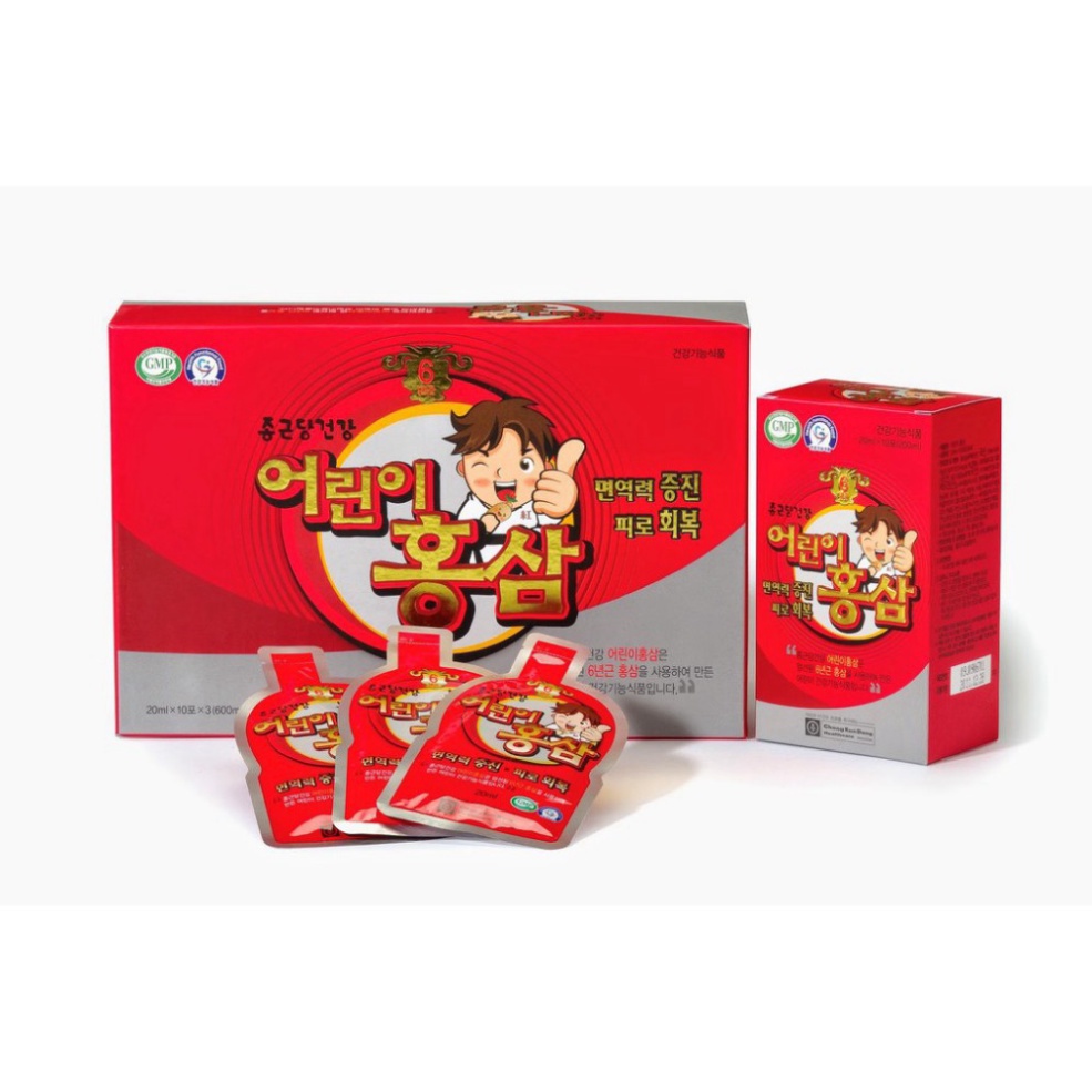 Hồng Sâm Trẻ Em Ngón Tay Hàn Quốc hộp 30 gói [ Hàng Mới Về ]