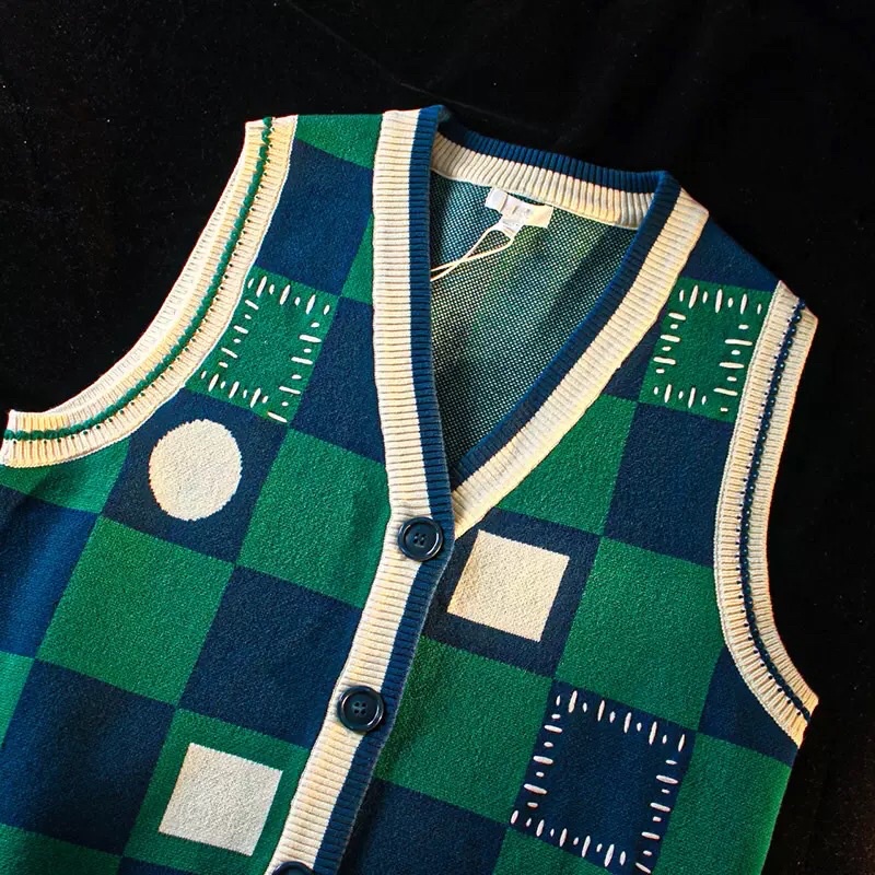 Áo gile len Coffee Beans