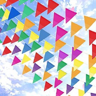 CỜ ĐUÔI NHEO10M NHIỀU MÀU ĐỂ TRANG TRÍ NGOÀI TRỜI DÂY 25 CỜ HOẶC 30 CỜ ( GIÁ SIÊU RẺ)