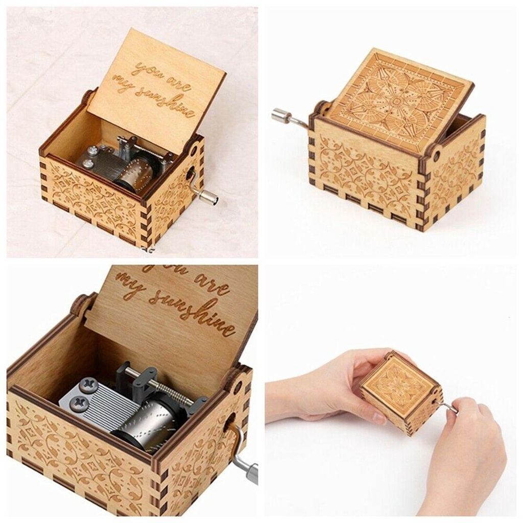 Hộp Nhạc Gỗ Thủ Công Phong Cách Vintage