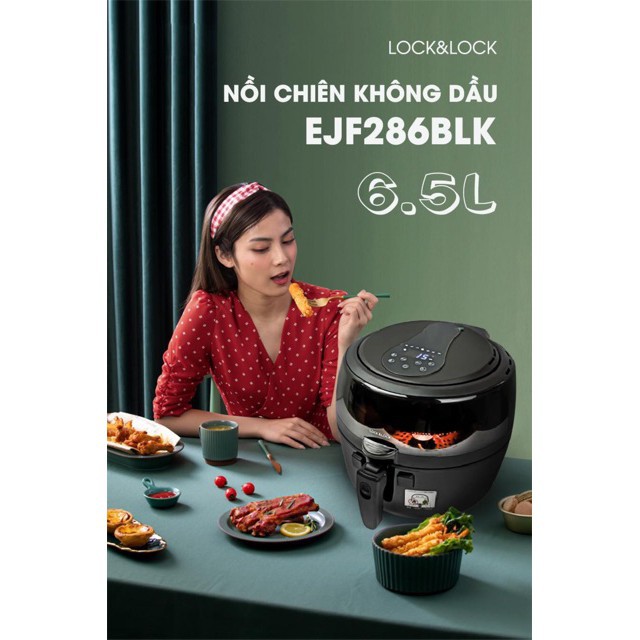 Nồi Chiên Không Dầu Điện Tử Lock&amp;Lock 6.5L EJF286BLK